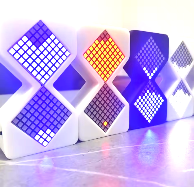 ⏳ 중력 감지 사이버 스타일 LED 전자 모래시계 / Jam Pasir Digital LED Cyber Style dengan Sensor Gravitasi – Timer 1–30 Menit