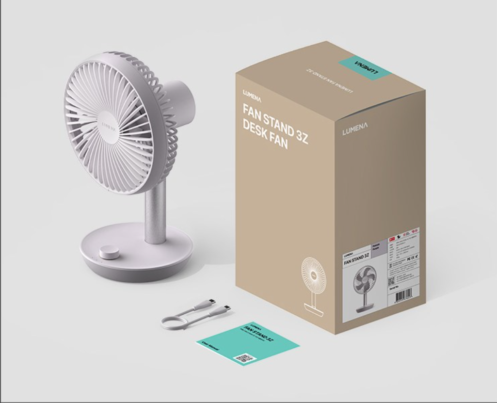 [KOREA] Lumena Kipas Sirkulator Nirkabel Meja FAN STAND 3Z