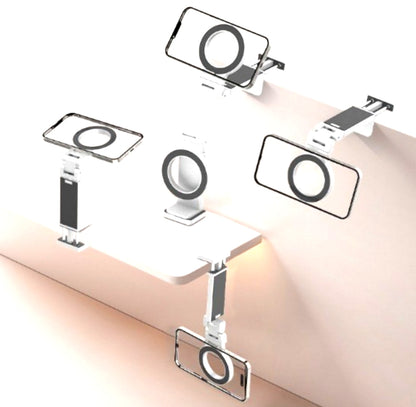 [KOREA] Adjustable Universal Magnetic Phone Holder – Travel Essential, Flexible Rotation, Hands-Free Airplane Phone Mount &amp; Seat Stand