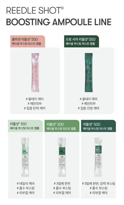 [다이소] BEST VT 리들샷 100 페이셜 부스팅 퍼스트 앰플 2ml*6개입 /  BEST VT Riddle Shot 100 Facial Boosting First Ampoule (2ml × 6 pcs)