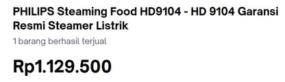 [중고] PHILIPS Steaming Food HD9104 - HD 9104 Garansi Resmi Steamer Listrik