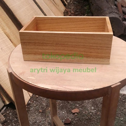 [중고] wooden storage box mindi 25×15×8 cm full kayu kotak serbaguna kayu