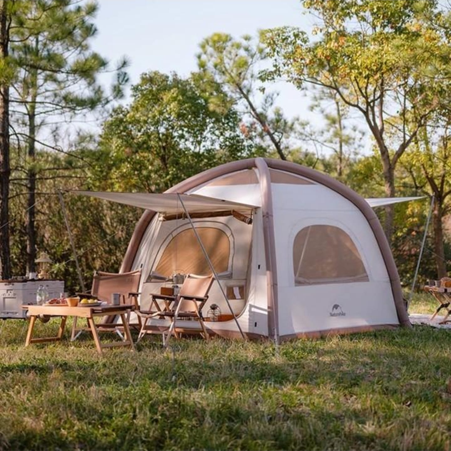 [중고] TENDA NATUREHIKE ANGO AIR CNH23ZP12002 3P / 3 ORANG CAMPING - QUICKSAND GOLD