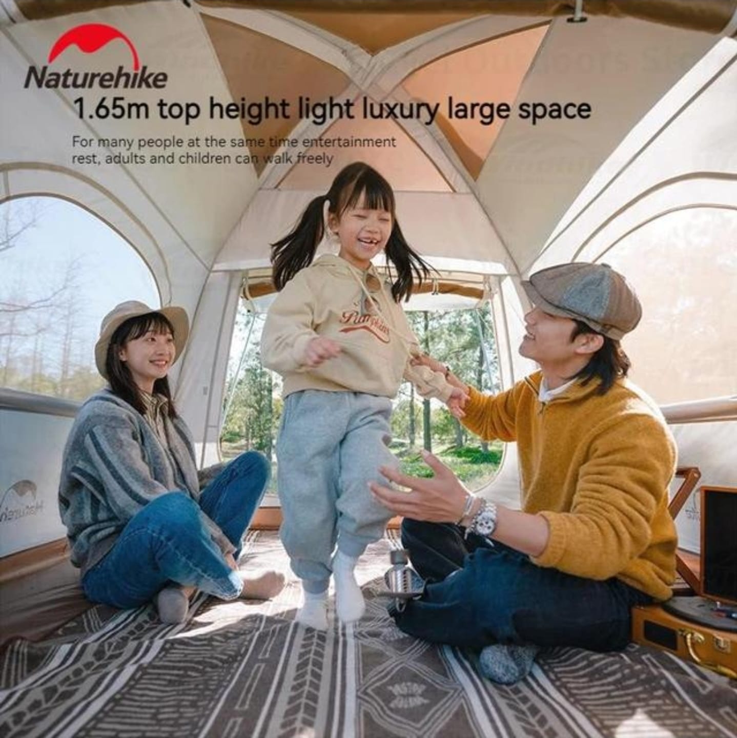 [중고] TENDA NATUREHIKE ANGO AIR CNH23ZP12002 3P / 3 ORANG CAMPING - QUICKSAND GOLD