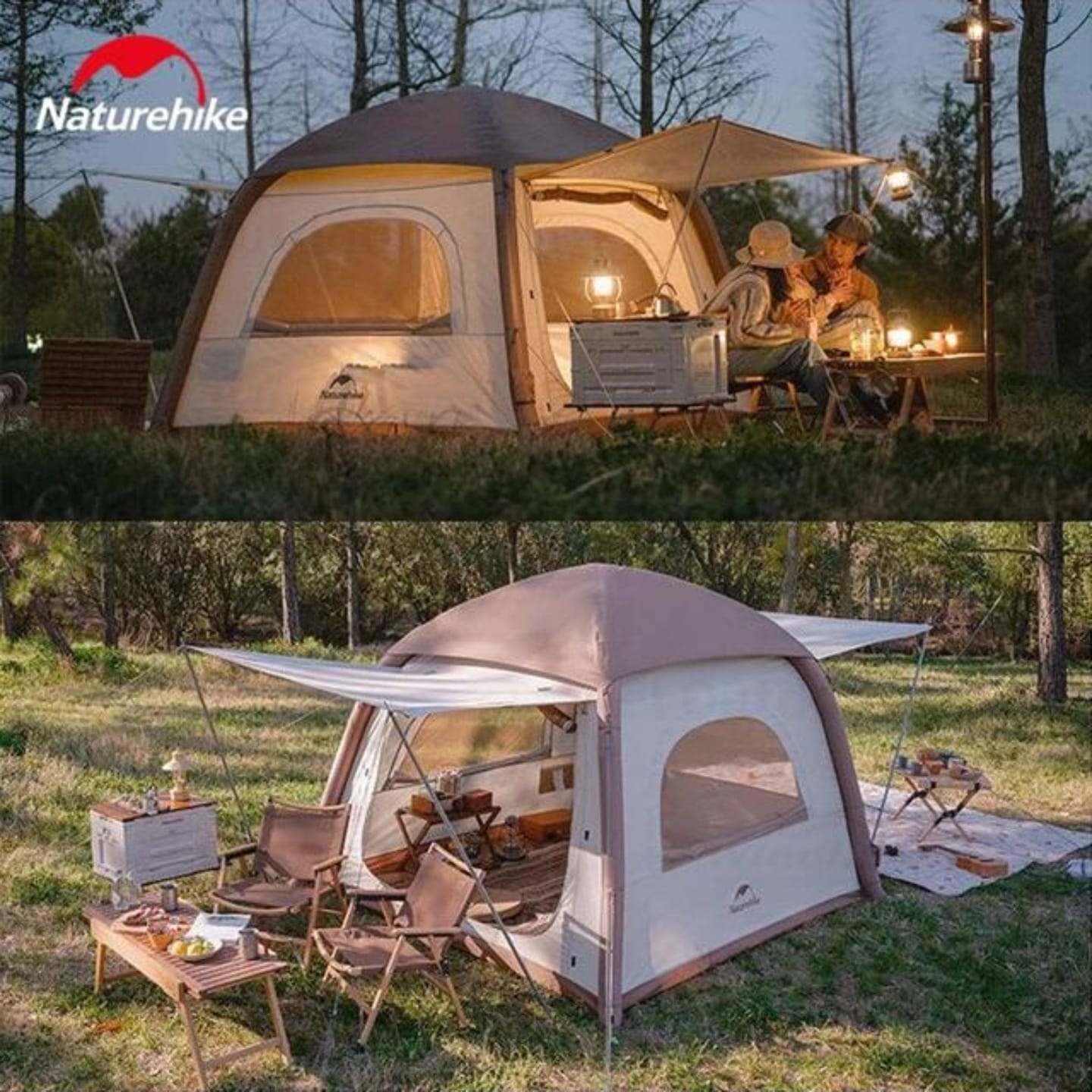 [중고] TENDA NATUREHIKE ANGO AIR CNH23ZP12002 3P / 3 ORANG CAMPING - QUICKSAND GOLD