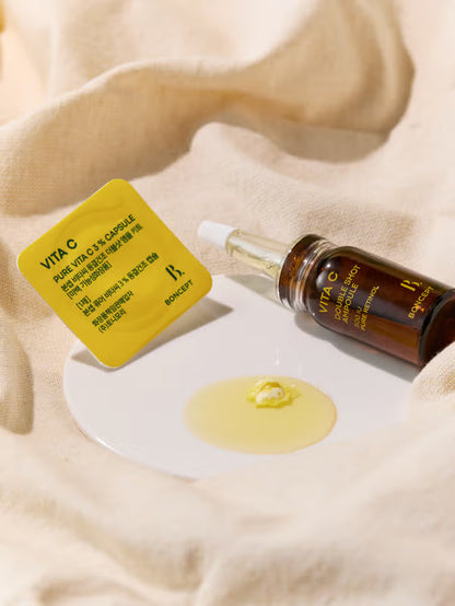 [다이소] BEST Bonsep Vita-C Double Shot Ampoule Kit dengan Teknologi Freeze-dried