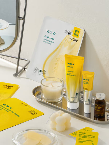 [다이소] BEST Bonsep Vita-C Double Shot Ampoule Kit dengan Teknologi Freeze-dried