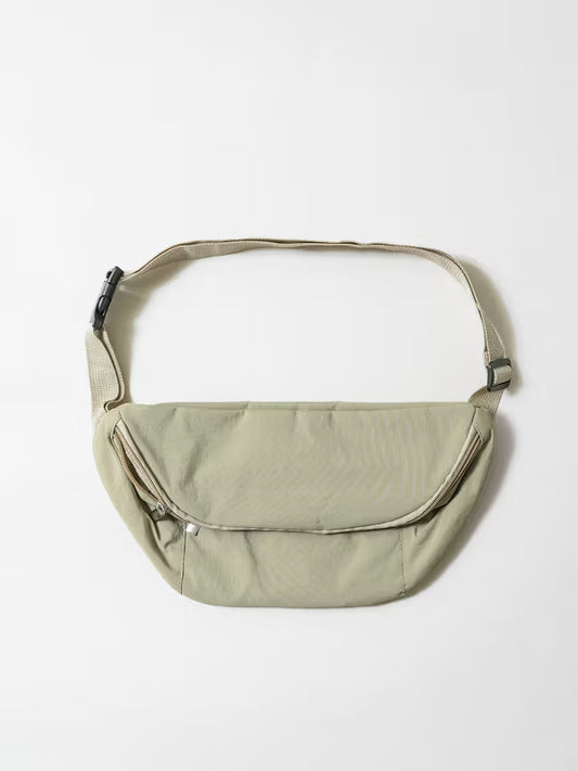 [다이소] 🎒 헬로어텀 포켓 크로스 힙색 – 베이지 / Hello Autumn Pocket Cross Waist Bag – Beige