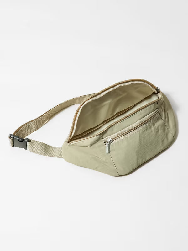 [다이소] 🎒 헬로어텀 포켓 크로스 힙색 – 베이지 / Hello Autumn Pocket Cross Waist Bag – Beige