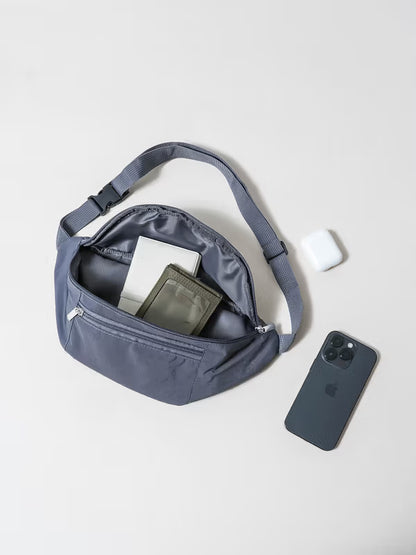 [다이소] 🎒 헬로어텀 포켓 크로스 힙색 – 그레이 / Hello Autumn Pocket Cross Waist Bag – Gray