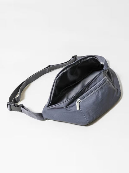 [다이소] 🎒 헬로어텀 포켓 크로스 힙색 – 그레이 / Hello Autumn Pocket Cross Waist Bag – Gray