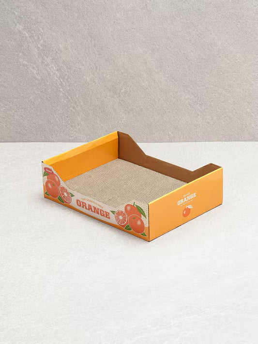 [다이소] [Pet] Kotak Scratcher Motif Jeruk / 🐾 [펫] 오렌지 박스 스크래쳐
