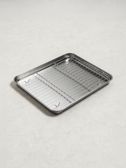 [다이소] BEST 스테인리스 바트 세트 대형 / Daiso BEST Set Wadah Stainless Steel (Ukuran Besar)