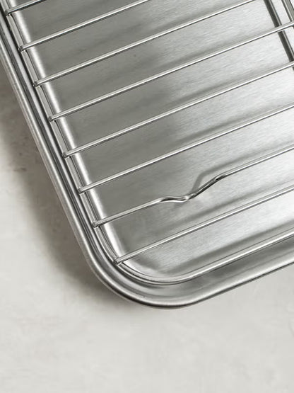 [다이소] BEST 스테인리스 바트 세트 대형 / Daiso BEST Set Wadah Stainless Steel (Ukuran Besar)