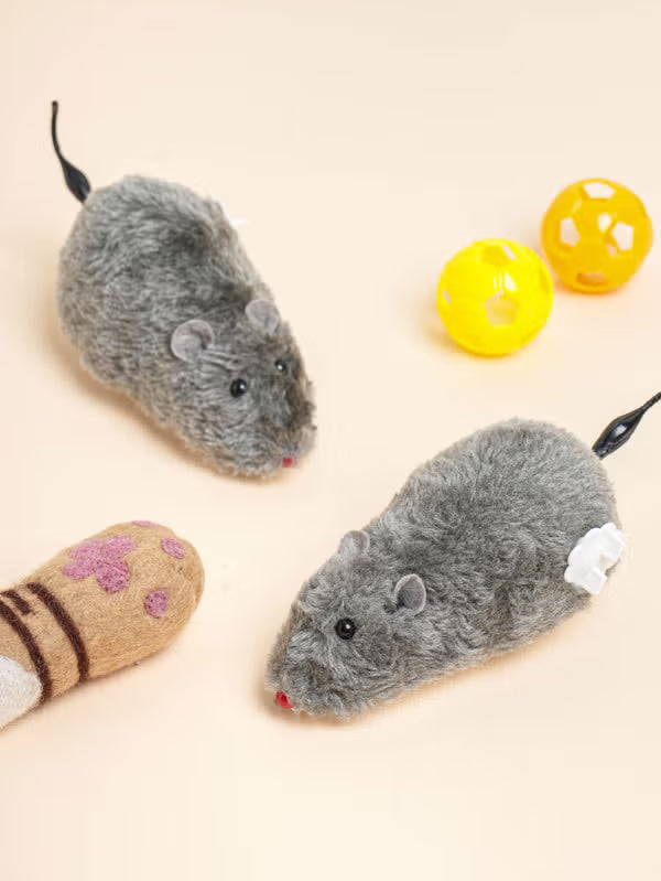 [다이소] [Pet] Mainan Tikus Pegas untuk Kucing / 🐭 [펫] 고양이용 태엽 쥐 완구