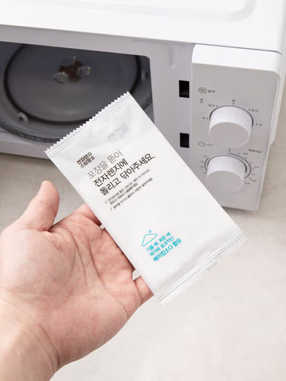 [다이소] BEST 전자레인지 클리너 (4매입) / Daiso BEST Microwave Cleaner (4 lembar)