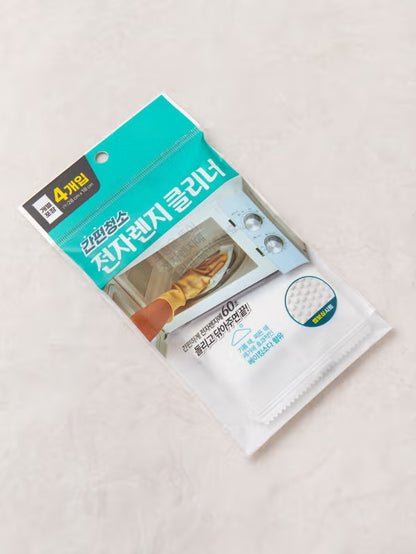 [다이소] BEST 전자레인지 클리너 (4매입) / Daiso BEST Microwave Cleaner (4 lembar)