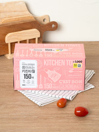 [다이소] BEST 리빙 뽑아쓰는 키친타월 150매입 / Daiso Living Tisu Dapur Tarik Satu-satu (150 lembar)
