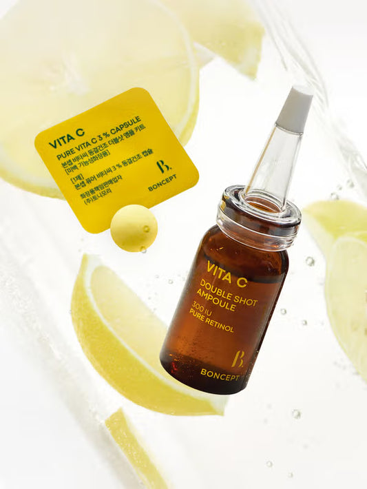 [다이소] BEST Bonsep Vita-C Double Shot Ampoule Kit dengan Teknologi Freeze-dried